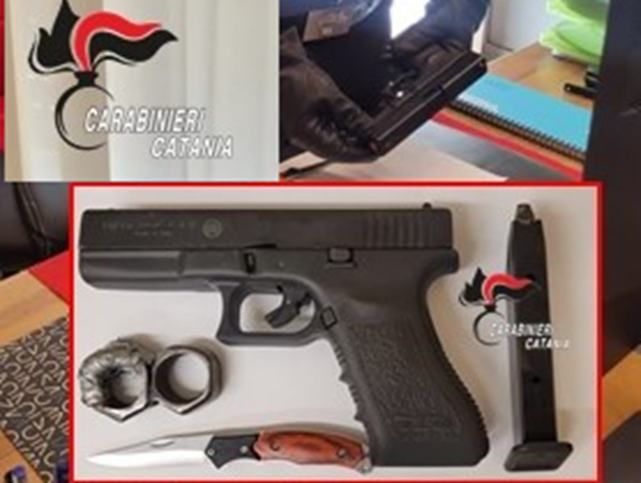 Fiumefreddo di Sicilia, fermati due giovani trovati con un coltello, un “tirapugni” e una pistola a salve