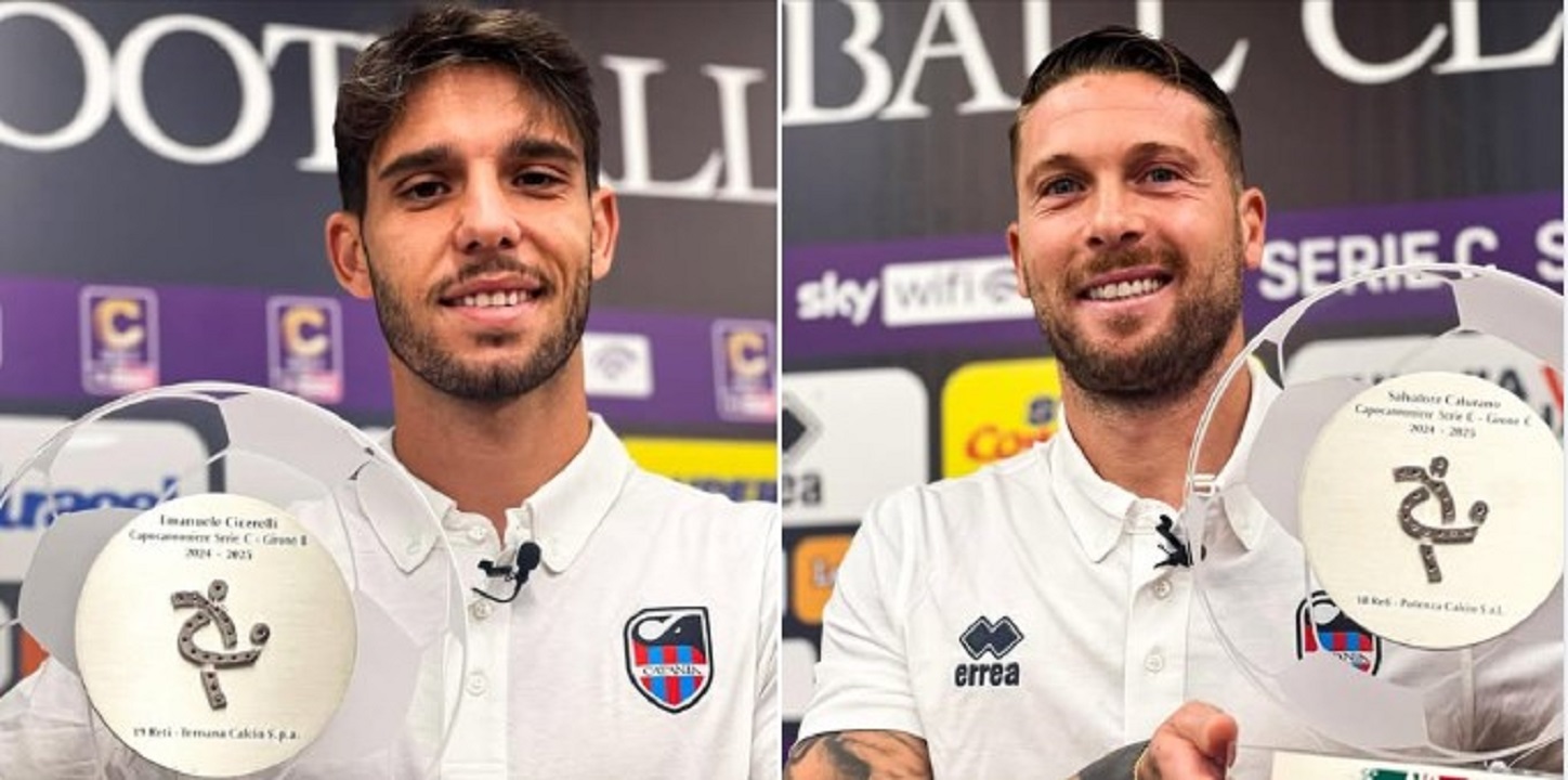 I rossoazzurri Cicerelli e Caturano premiati dall’AIC, parla l’ex Potenza: “Mi manca tantissimo il campo”