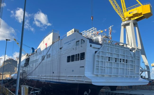 Fincantieri vara a Palermo il nuovo traghetto “Costanza I di Sicilia”