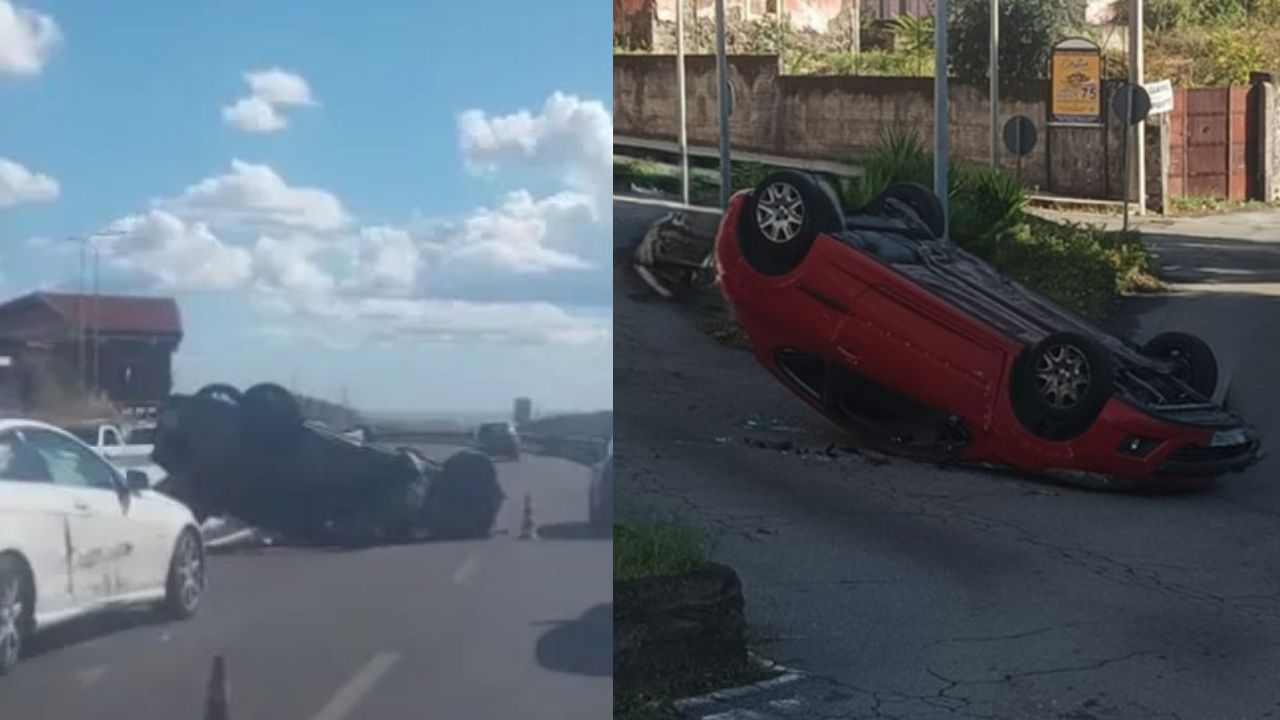 Incidenti, due auto ribaltate nel Catanese nel giro di poche ore