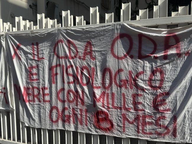 Catania, otto mesi senza stipendio per i lavoratori ODA: continuano le proteste