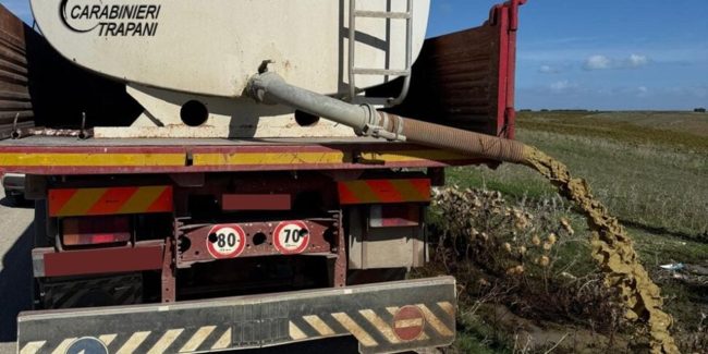Marsala, scarica 5mila litri di reflui del frantoio: due denunce