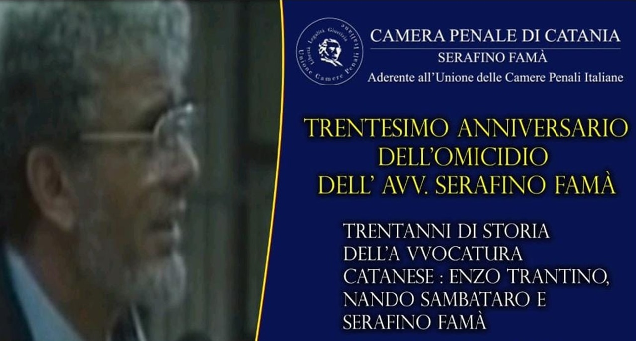 Catania, due giorni per ricordare l’avvocato Serafino Famà: legalità, memoria e impegno civile