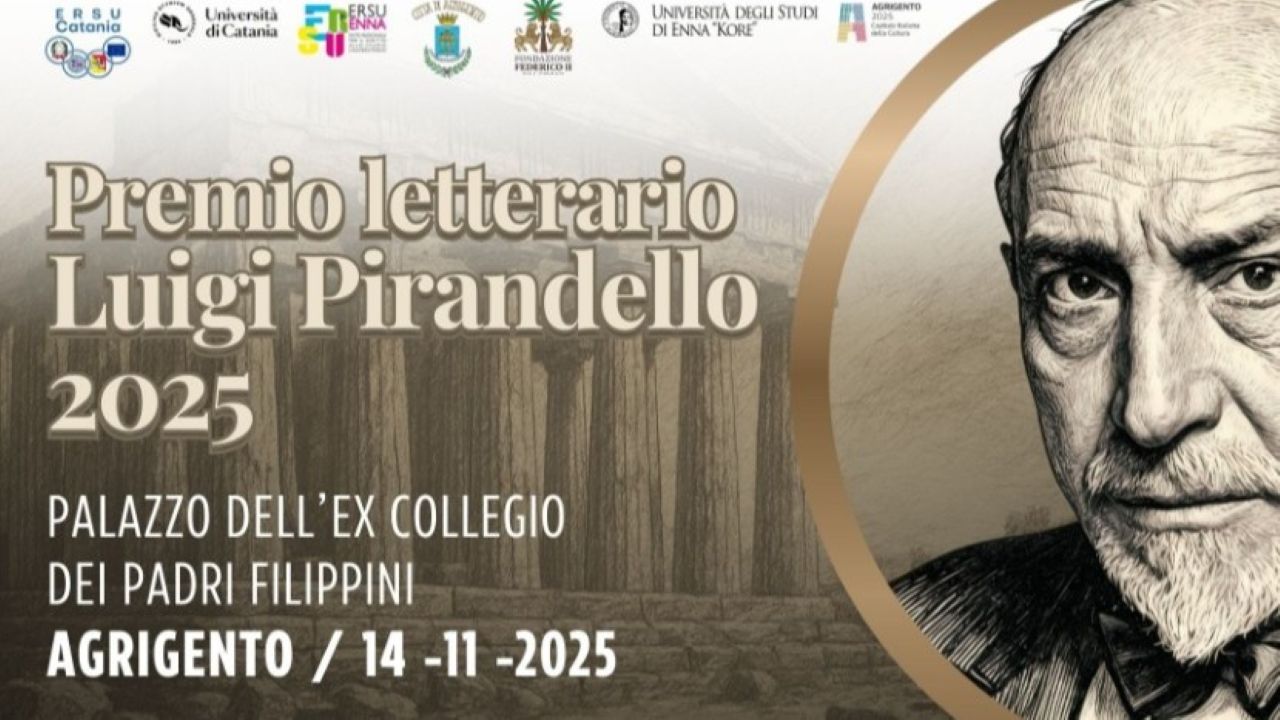 Premio Letterario Luigi Pirandello 2025, venerdì 14 la cerimonia ad Agrigento