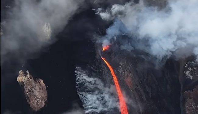 Stromboli, cessato il trabocco lavico dal cratere Nord: attività esplosiva di bassa intensità