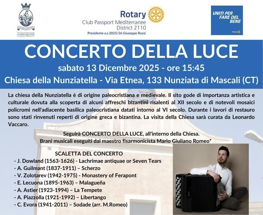 Un concerto per la Luce e la Pace: il Rotary raccoglie fondi per restaurare la Stele della Pace vandalizzata sull’Etna