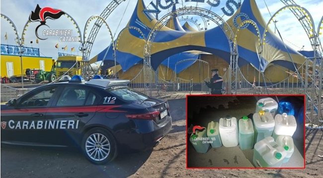 Al circo ma non per lo spettacolo: scoperti a rubare gasolio da un camion circense nel Catanese