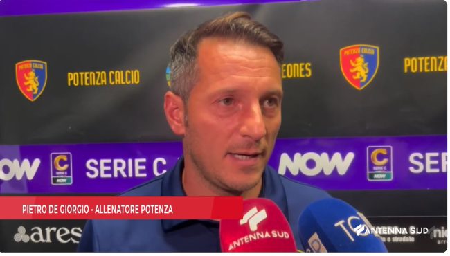 De Giorgio (all. Potenza): “Non snatureremo il nostro modo di giocare, affronteremo il Catania con grande furore agonistico”
