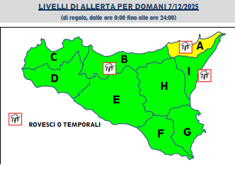 previsioni meteo per domenica 7 dicembre