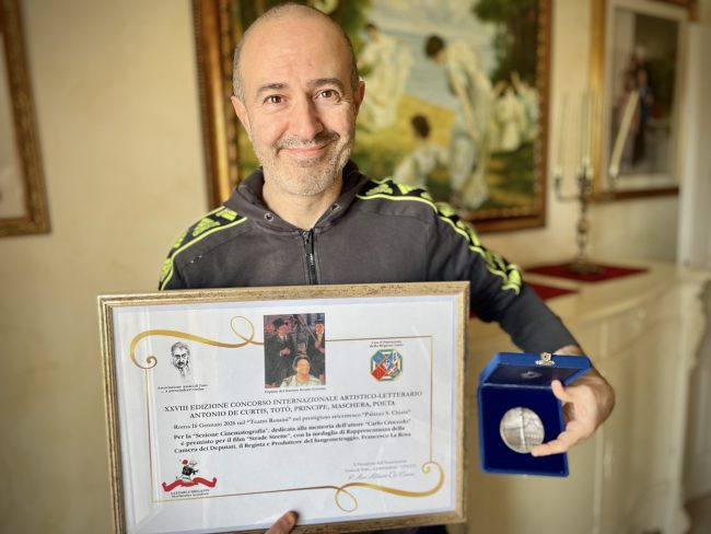 Medaglia della Camera al videomaker catanese Francesco La Rosa per “Strade Strette”