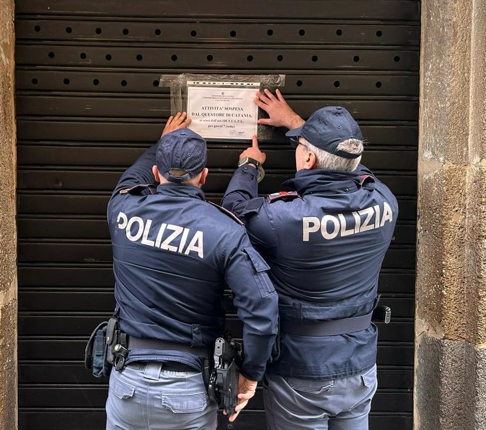 Caltagirone, bar chiuso per sette giorni: la Polizia di Stato sospende l’attività nel rione San Giacomo