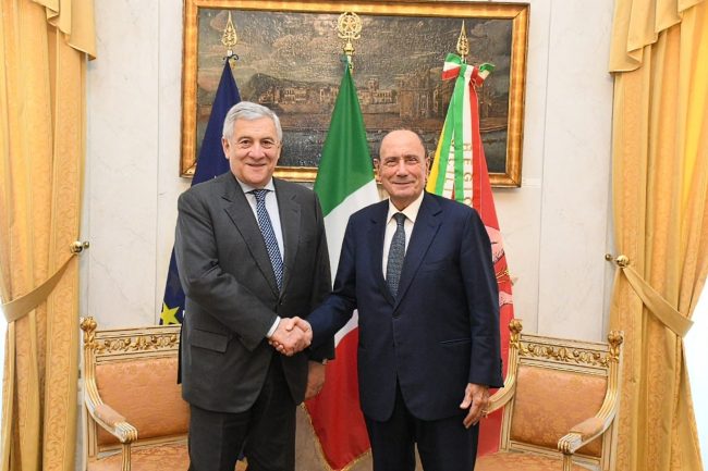 Palazzo d’Orléans, Schifani incontra Tajani: intesa Ministero–Regione per rafforzare le imprese siciliane