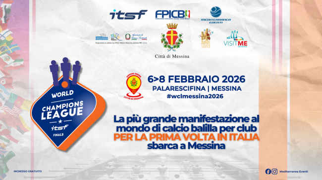 Messina capitale mondiale calcio balilla