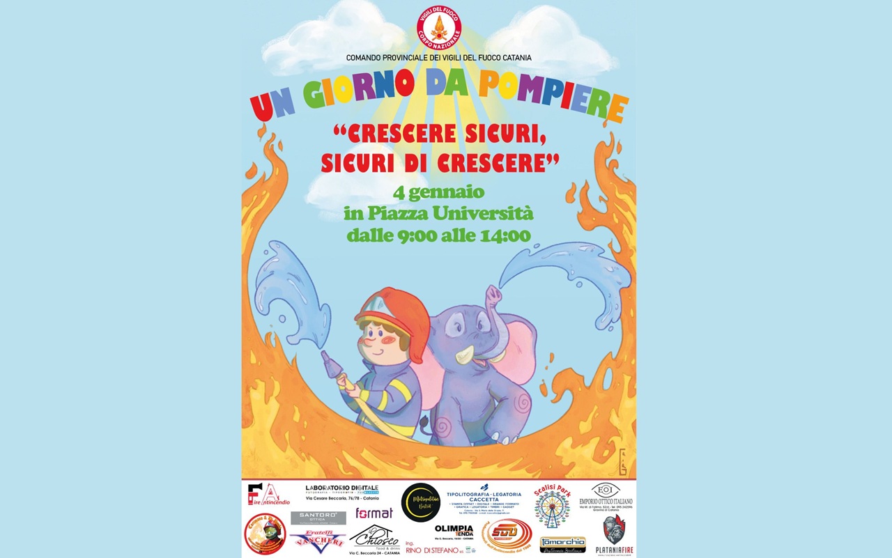 Catania, in Piazza Università una giornata da “piccoli pompieri” tra giochi e sicurezza