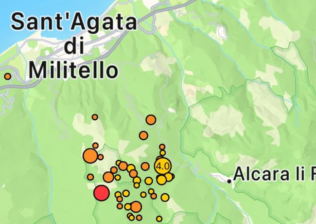 Sciame sismico nel Messinese, nuova scossa di terremoto alle 17,20