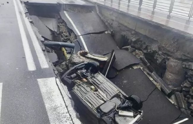 Santa Teresa di Riva, anziano inghiottito dalla voragine. Cocina: “Non ci è scappato il morto! Massima prudenza”