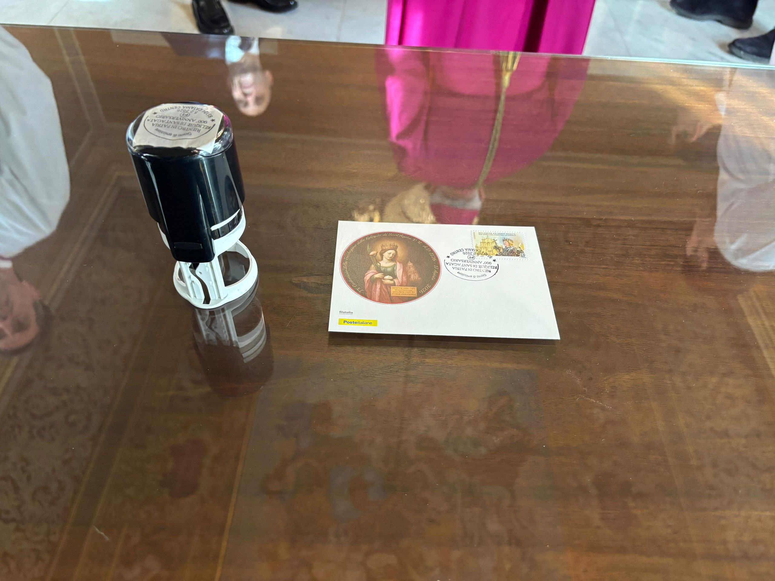 Sant’Agata, annullo filatelico per il 900° del rientro delle reliquie in Patria Sant’Agata, annullo filatelico per il 900° del rientro delle reliquie in Patria