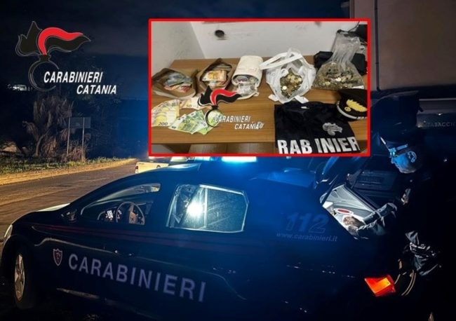 Paternò, in casa con la droga e 65mila euro: arrestato un 40enne e denunciata la figlia minorenne