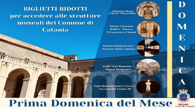 “Domenica al museo” a Catania: ingresso a tariffe agevolate