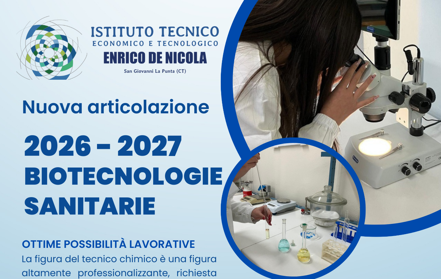 L’ITET “De Nicola” di San Giovanni La Punta attiva l’articolazione “Biotecnologie sanitarie”, unica nell’hinterland etneo – IL VIDEO