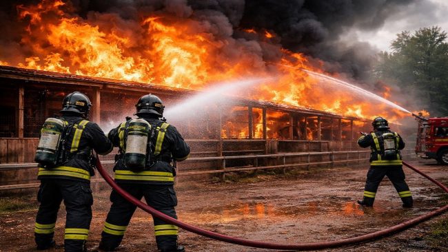 Incendio all’interno di un maneggio nel Palermitano, ancora sconosciute la cause dietro il rogo