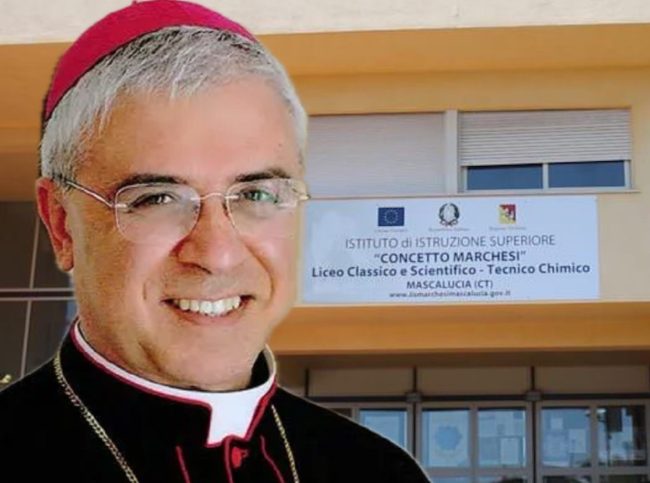 L’arcivescovo Renna in visita all’Istituto “C. Marchesi” di Mascalucia: incontro con studenti e docenti