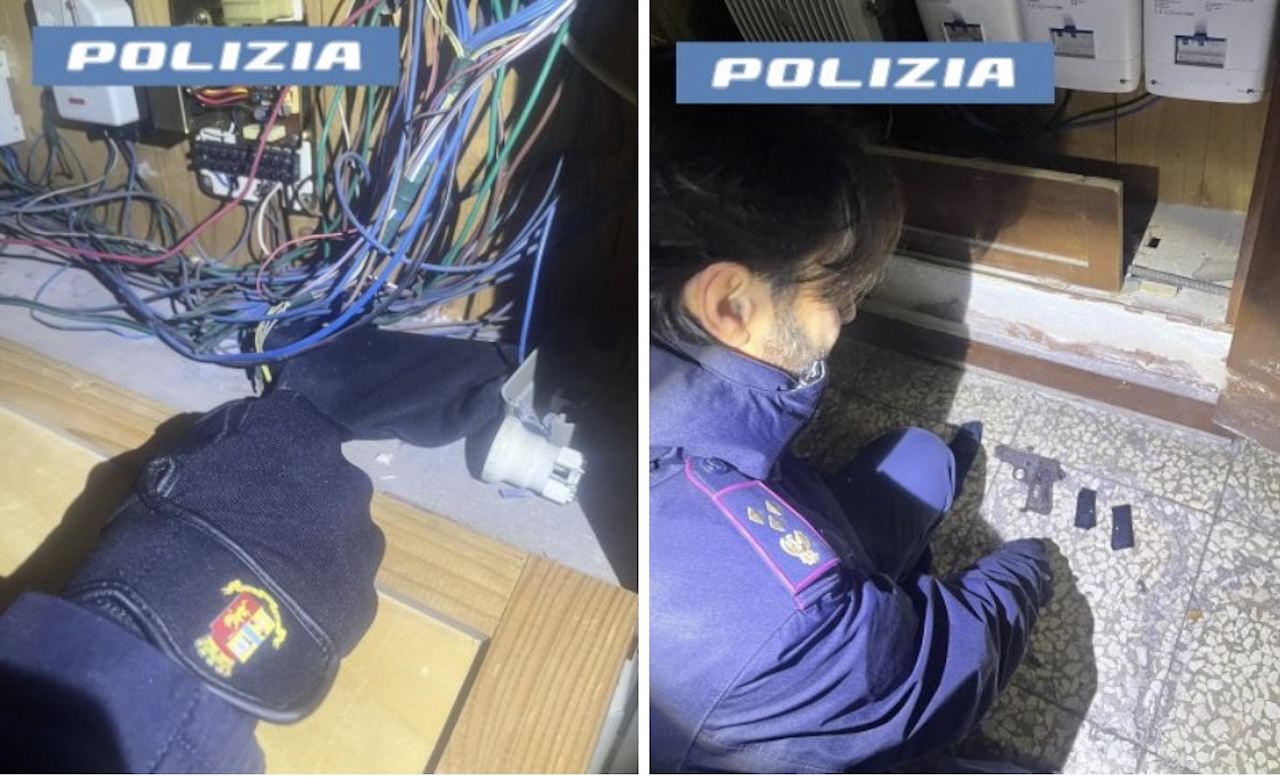 Pistola clandestina nascosta in un contatore: maxi sequestro a Monte Po