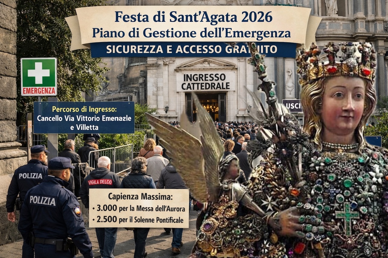 Festa di Sant’Agata, il Piano di gestione dell’emergenza: sicurezza e accesso gratuito garantiti