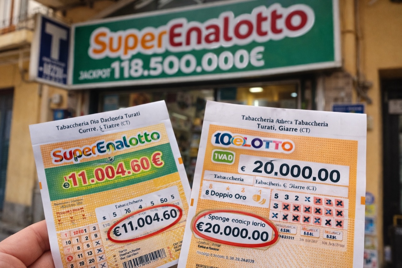 SuperEnalotto e 10eLotto, pioggia di vincite in Sicilia: due “5” a Giarre e Comiso