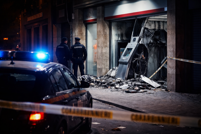 Assalto nella notte ad Acate: due bancomat portati via, cresce l’allarme sicurezza