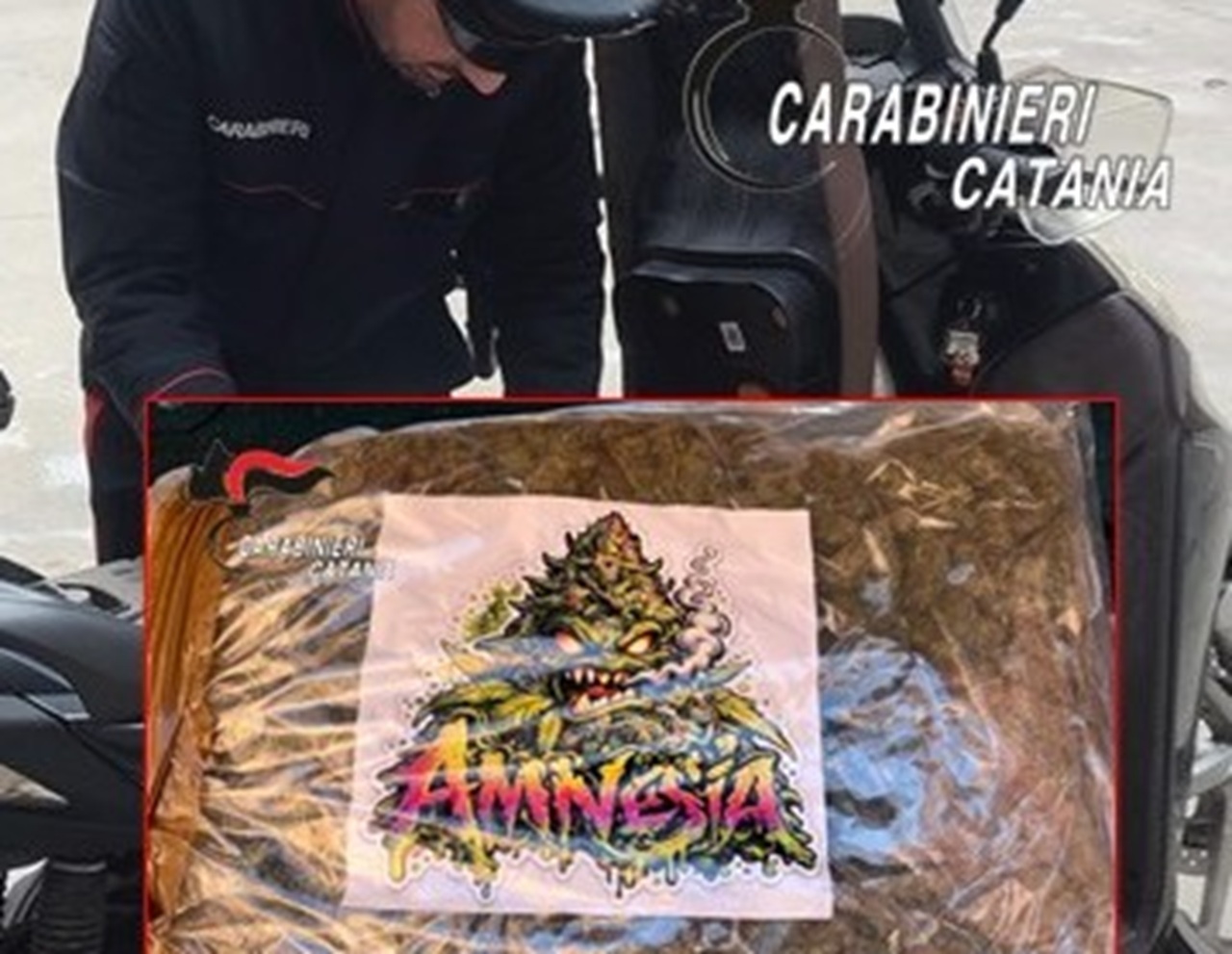 Catania, fermato in scooter con oltre un chilo di marijuana: arrestato 38enne