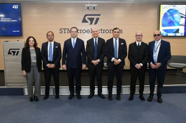 Tamajo e Dagnino in visita al cantiere del nuovo impianto STMicroelectronics di Catania
