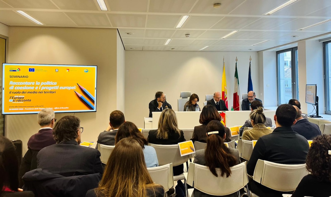 Fondi Ue, a Bruxelles confronto su media e territori nella sede della Regione Siciliana Fondi Ue, a Bruxelles confronto su media e territori nella sede della Regione Siciliana