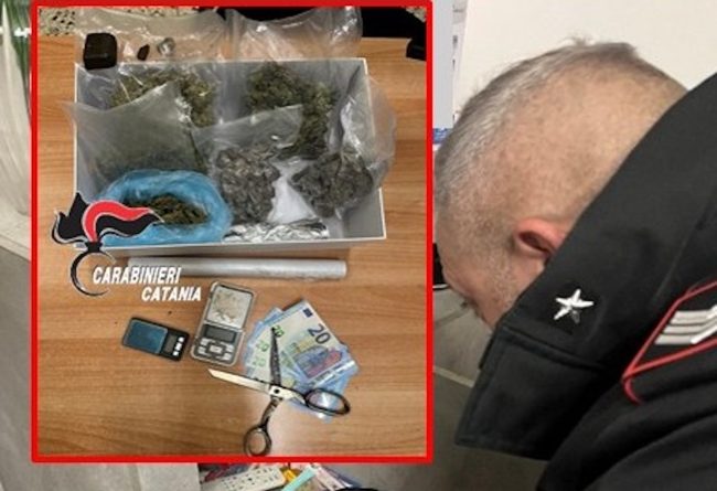 Ragalna, droga in casa pronta per lo spaccio: arrestato 31enne
