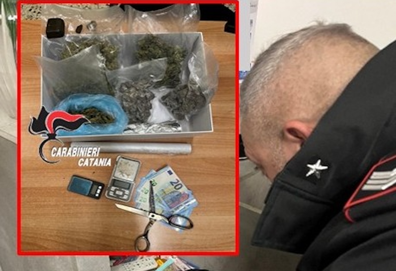 Ragalna, droga in casa pronta per lo spaccio: arrestato 31enne