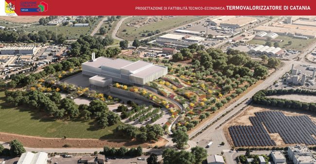 Rendering termovalorizzatore di Palermo schifani commissario straordinario rifiuti