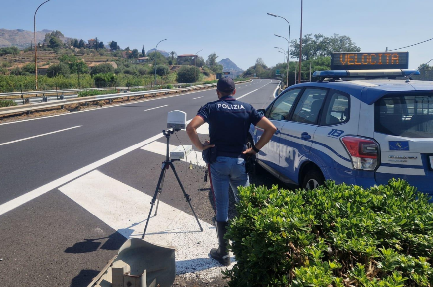 Controlli della velocità sulle autostrade di Messina: il calendario della Polizia Stradale