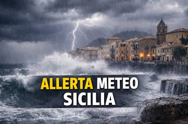 Meteo, domani ancora allerta arancione in Sicilia. Scuole chiuse: ecco dove