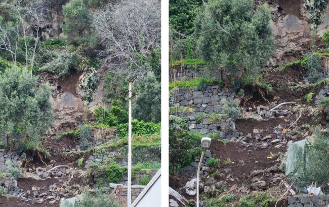 Acireale, masso si stacca dalla Timpa e precipita a valle: strada chiusa