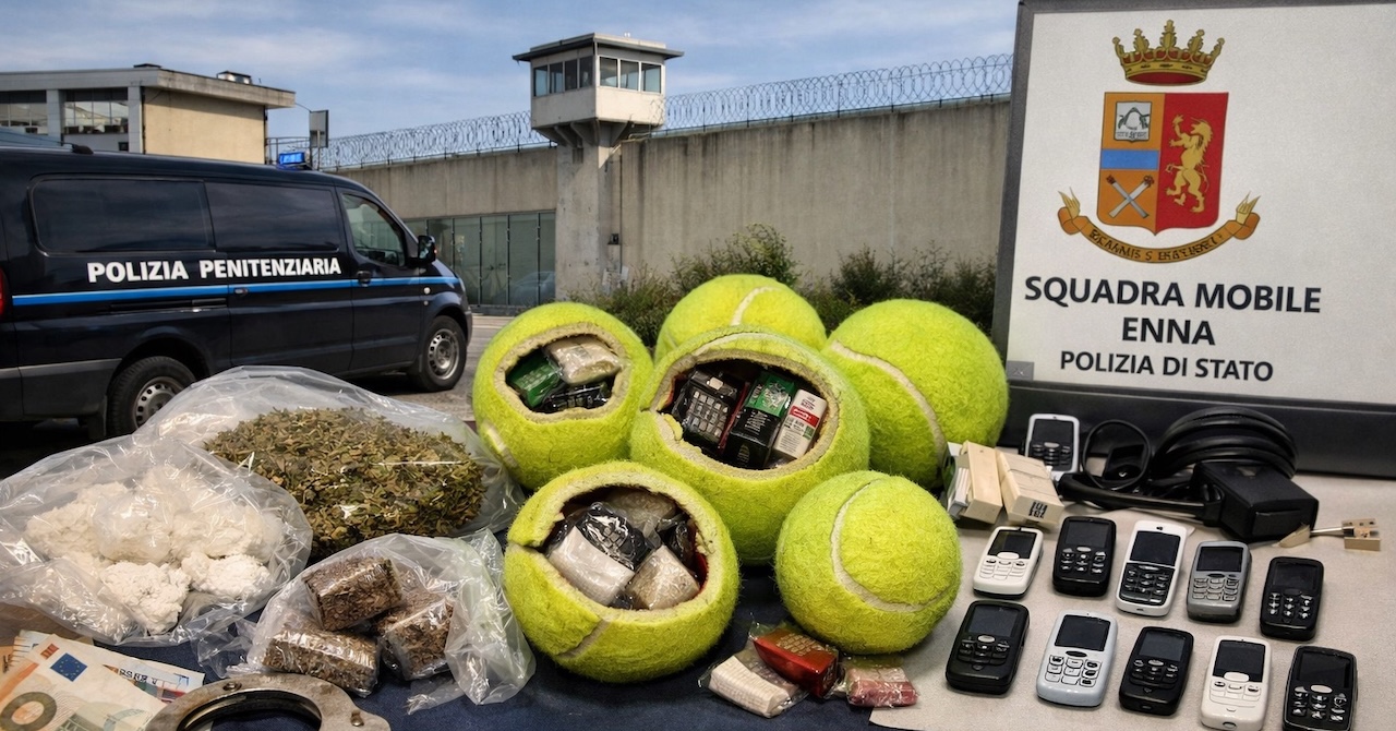 Droga e telefonini nel carcere di Enna: 21 indagati