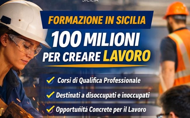 Formazione in Sicilia, al via il nuovo catalogo regionale: 100 milioni per creare lavoro