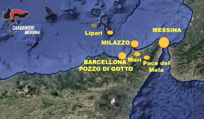 Traffico di droga tra Milazzo e la costa tirrenica: 17 arresti nell’operazione della DDA