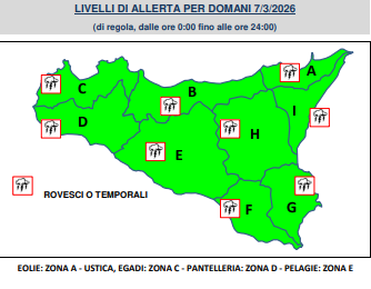 meteo del 7 marzo 2026