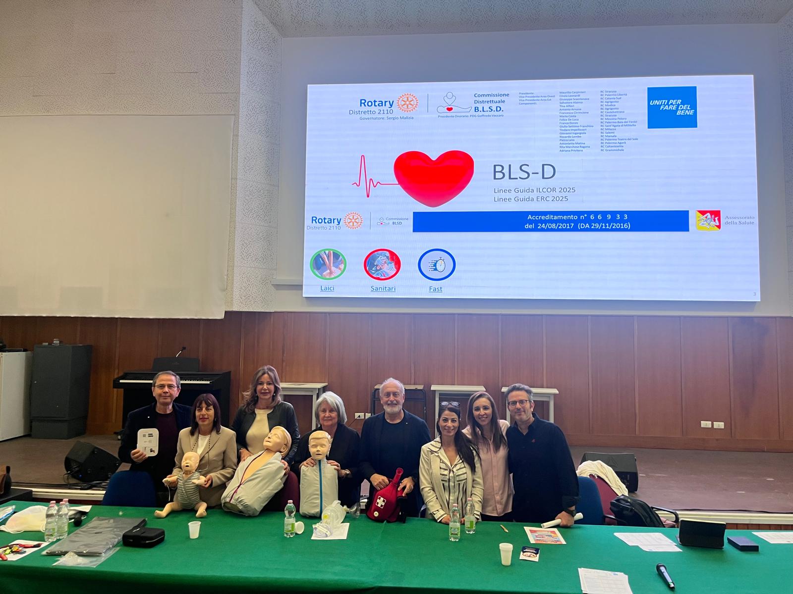 Gli studenti del triennio dell’ITI S. Cannizzaro partecipano al Corso BLSD organizzato dal Rotary