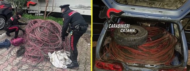Maxi furto di cavi a bordo di una 600: un arresto a Scordia