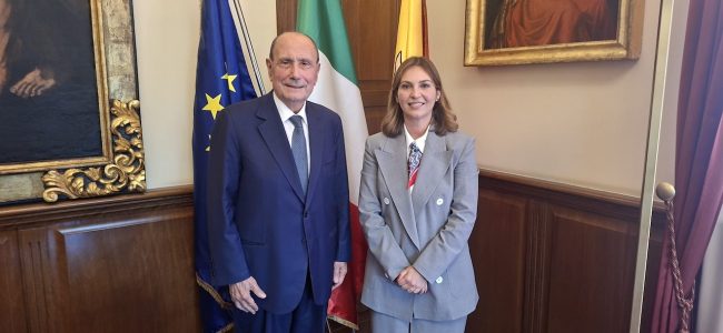 Schifani insieme alla presidente dell’Autorità portuale Sicilia occidentale