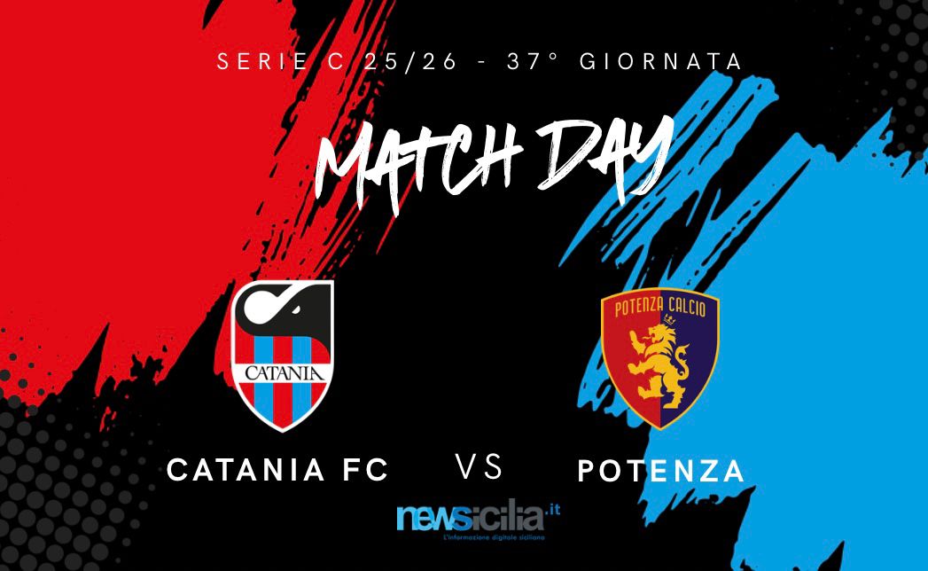 Catania – Potenza: 0-1, finsice il primo tempo con gli etnei in svantaggio