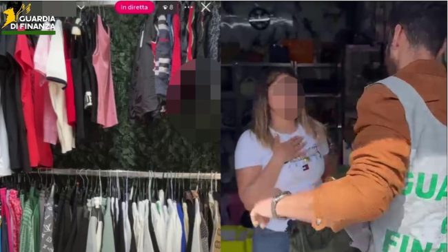 Blitz della Finanza a Catania in diretta social: scoperta “boutique del falso”