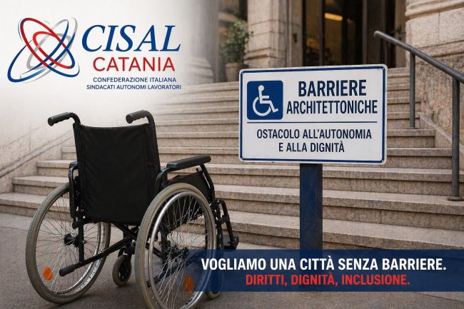 Questione PEBA, Cisal Catania: “Dopo nomina Commissario ad acta è ora di passare ai fatti”