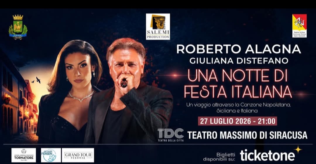 Il concerto “Una notte di festa italiana” cambia location. Il tenore Roberto Alagna ritorna nella sua Ortigia